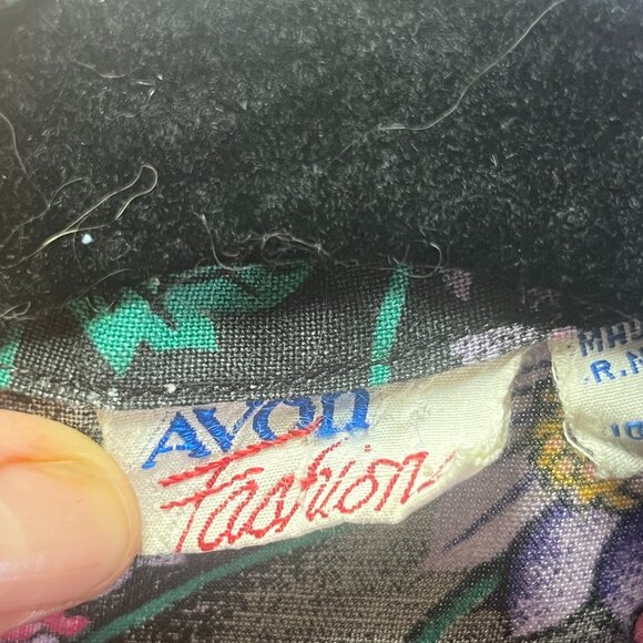 intage Avon Floral Ruffle Open Front Blazer Jacket - Size Small - Picture 2 of 6